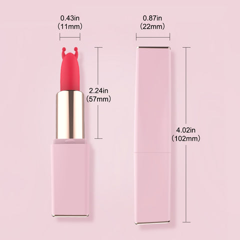 Vibrator Ruj 9 Moduri Vibratii USB Roz Deschis Passion Labs