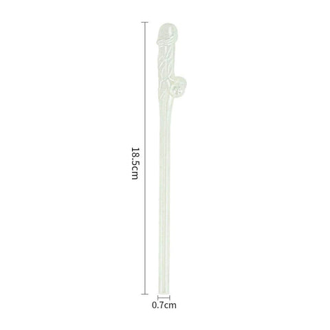 Glow in the Dark Willy Straws AS PIC