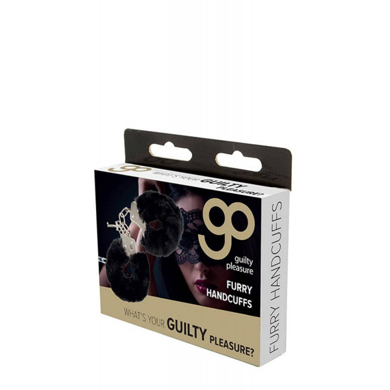 GP Furry Handcuffs Black