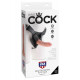King Cock Strap-on Harness 6 inch Flesh
