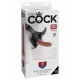King Cock Strap on Harness 6 inch Tan