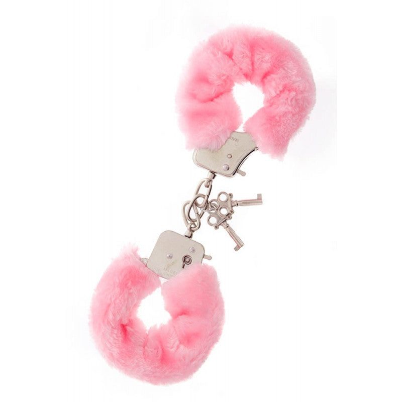 Metal Handcuff With Plush Black