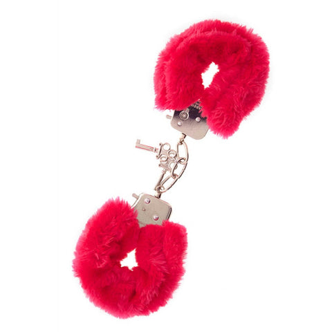 Metal Handcuff With Plush Red