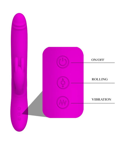 Vibrator Byron Rolling&Vibrating Silicon Mov 25 cm