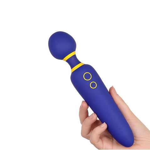 Vibrator Masaj Flip Silicon USB Albastru/Galben