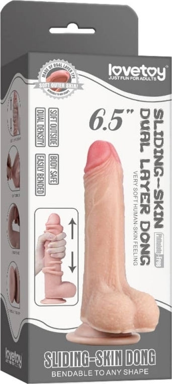 Dildo Sliding-Skin Natural 17.5 cm