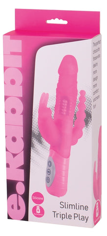 Vibrator Iepuras E Rabbit Slimine Triple Play 22 cm