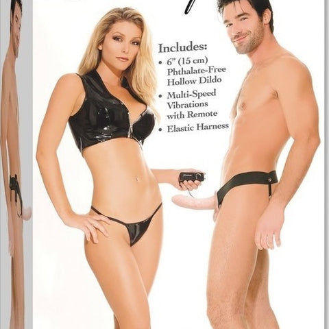 Strap-On For Him or Her Vibrating Hollow