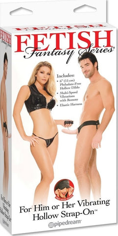 Strap-On For Him or Her Vibrating Hollow