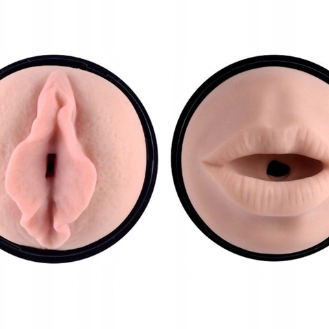 Masturbator Dublu Training Master Double Side Stroker Pussy and Mouth