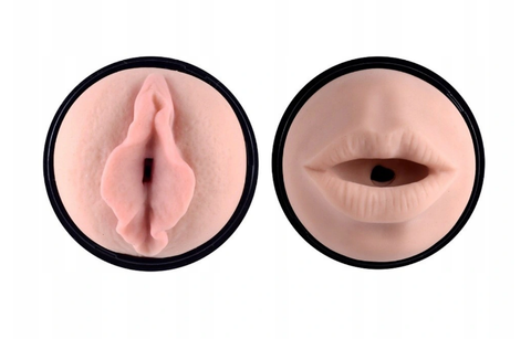 Masturbator Dublu Training Master Double Side Stroker Pussy and Mouth
