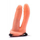 Vibrating Unisex Hollow Strap On Double Penetration 1
