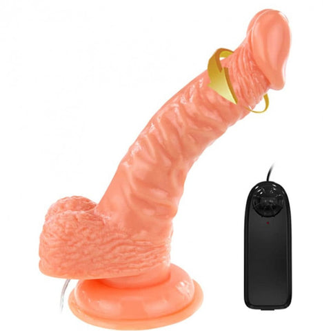 Vibrator cu Ventuza Super Rota Dong Natural