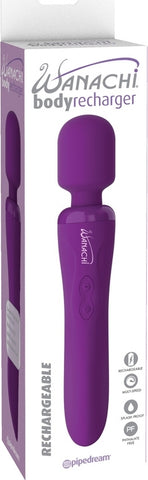 Vibrator Masaj Wanachi Body 10 Moduri Vibratii Silicon USB Mov 23 cm